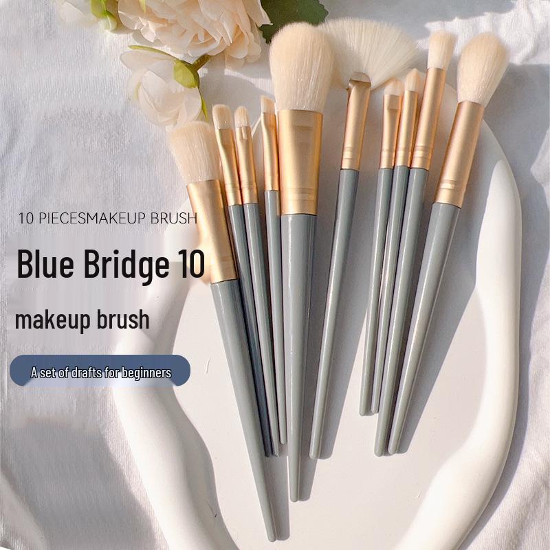 Holiday 12-Piece Makeup Brush Set: Powder, Eyeshadow, Foundation & Concealer Brushes with Soft Bristles