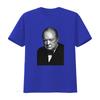 Winston Churchill Great Britain United Kingdom England Vintage Portrait T Shirt Vintage Washed Designer Clothes Unisex Homme