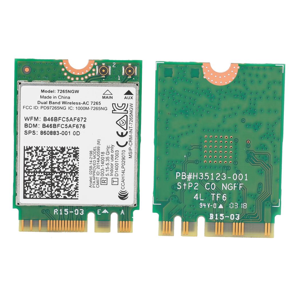 Wireless Network Card 7265NGW 7265AC Dual Band M.2 Interface Bluetooth 4.0 Computer Supplies