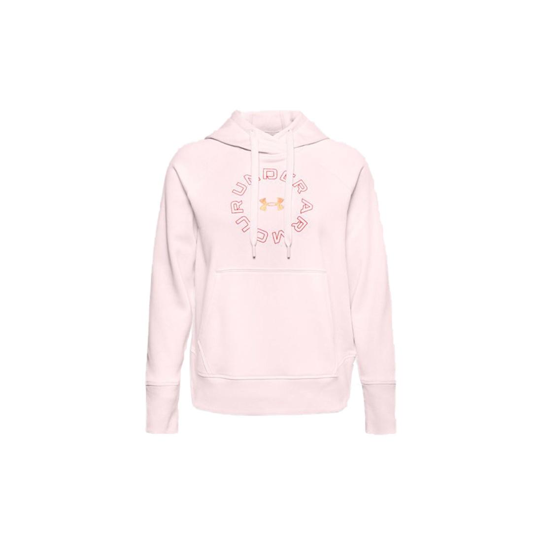 (WMNS) Under Armour Rival Metallic Fleece Hoodie Pink Women s 1356323-658 S