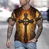 Men's 3D Printed T-Shirt Short Sleeve O-Neck Pullover Casual Top