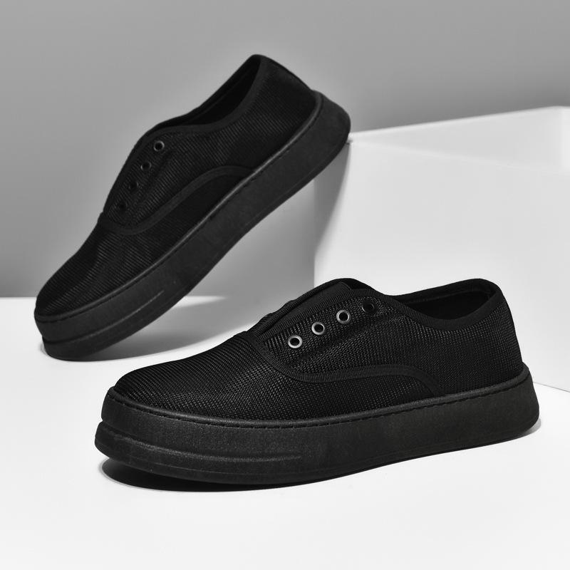Summer new men's casual shoes low-top foot cover cloth surface breathable one-pedal lazy shoes board shoes men's canvas shoes
