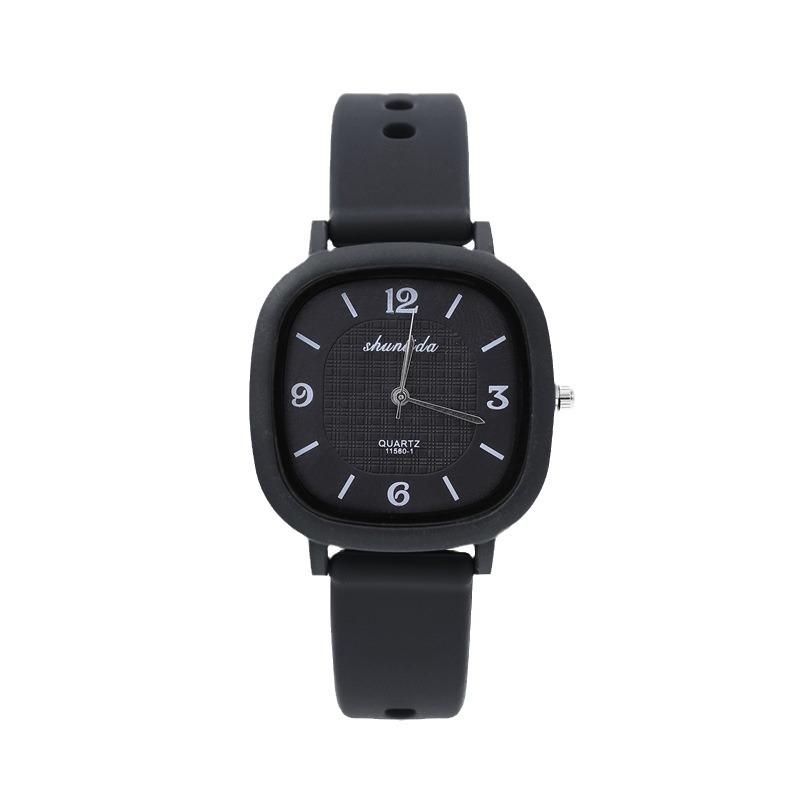 Wind High-Value Square Women'S Watch Student Retro Versatile Small Dial Silicone Tape Quartz Watch Women