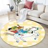 Pippi Cartoon pattern round rug,Carpet Rug for Living Room Bedroom Playroom ,Non-slip Floor Mat,Holiday Gifts and Birthday Gifts.