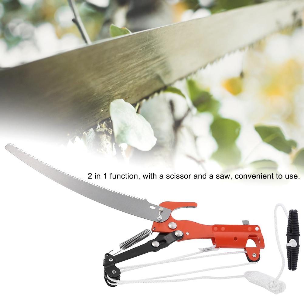 2 In 1 Outdoor High Branch Scissors Pruning Shears Garden Tools (Scissor Saw, No Rod)