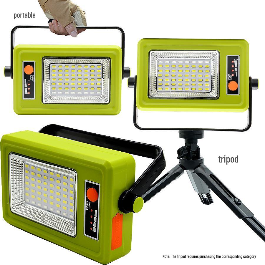 Multifunctional Portable LED Solar Work Light with Strong Magnet for Camping & Emergencies
