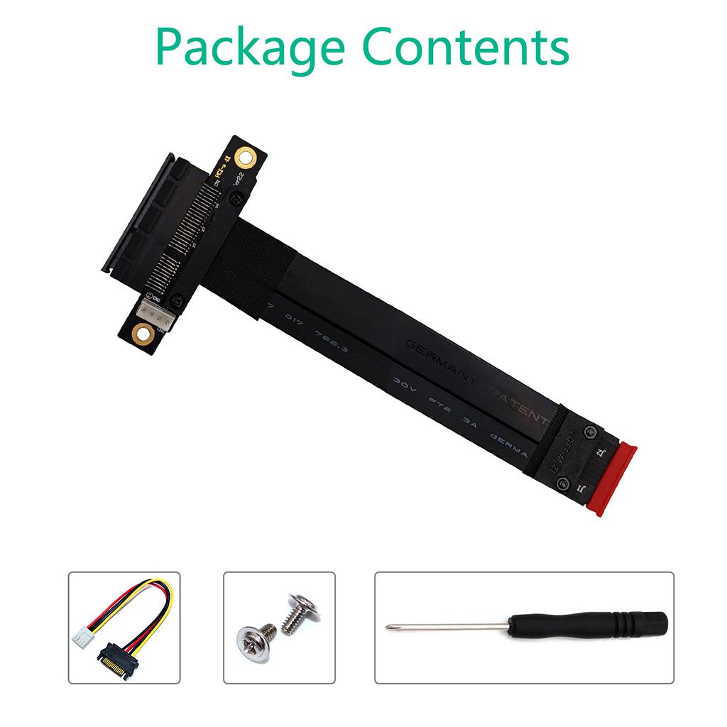 Riser PCIe x4 3.0 PCI-E 4x To for M.2 NVMe for M for Key 2280 Riser Card Gen3.0 Cable M2 Key-M PCI-Express Extension Cor