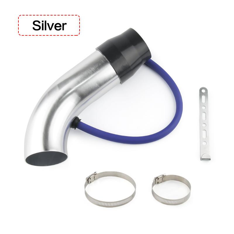 Universal Alumimum 3'' 75mm Car Cold Air Intake System Turbo Induction Pipe Tube Silver Black Red Color