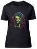 Green Zombie Girl Womens T-Shirt Gothic Halloween Dark Hearts Ladies Gift Tee