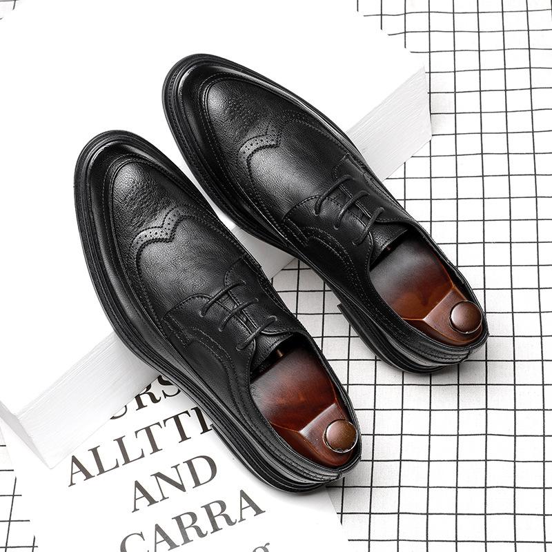 Leather Shoes Men'S Brock British Casual Business Dress Men'S Suit Shoes Wedding Groom Shoes 6669-G