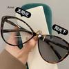 Trendy Photochromic Near Sight Glasses for Women Unisex Color Changing Sun Glasses Fashion Cat Eye Myopia Eyeglasses 0 To -4.0
