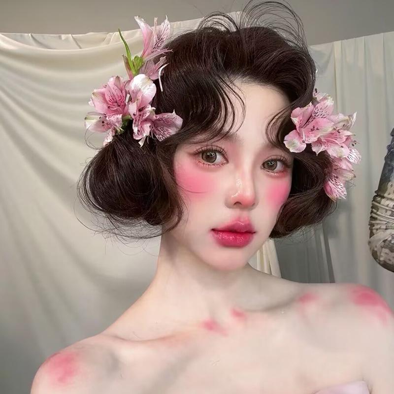 

Свадебное украшение для головы с цветами в стиле Мори: Аксессуар для волос феи-принцессы для фотосессий на открытом воздухе на свадьбе