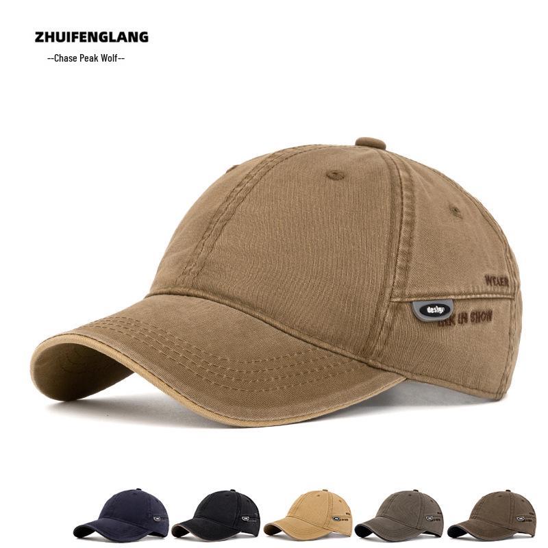 Men's Cotton Solid Color Curved Brim Baseball Cap - Outdoor/Sun Hat for Spring & Summer