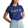 T-shirt da Donna Polo Ralph Lauren Girocollo Manica Corta Regular Ricamo Lettere con Perline Top 211784466-002