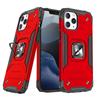 iPhone 14 Pro Max Case, Armored Cover, Magnetic Holder, Ring, Red
