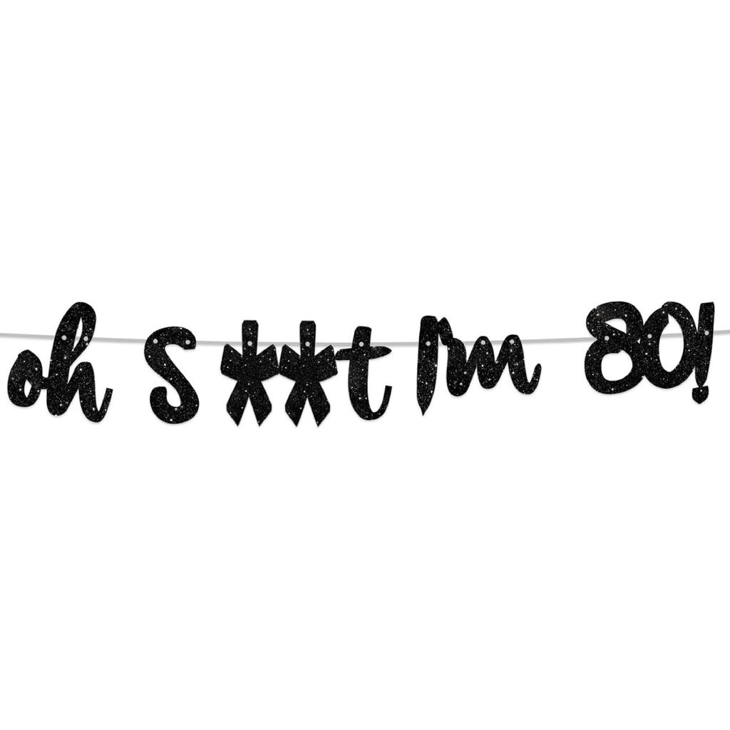 Oh I’m 30! Banner Backdrop Glitter Black Hallo Thirty Cheers to 30 Years Old Theme Decor for Man Woman Happy 30th Birthday Party Photo Studio Prop