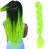 Synthetic Clip-in Hair 120 Cm Thick Lime Green for Braids