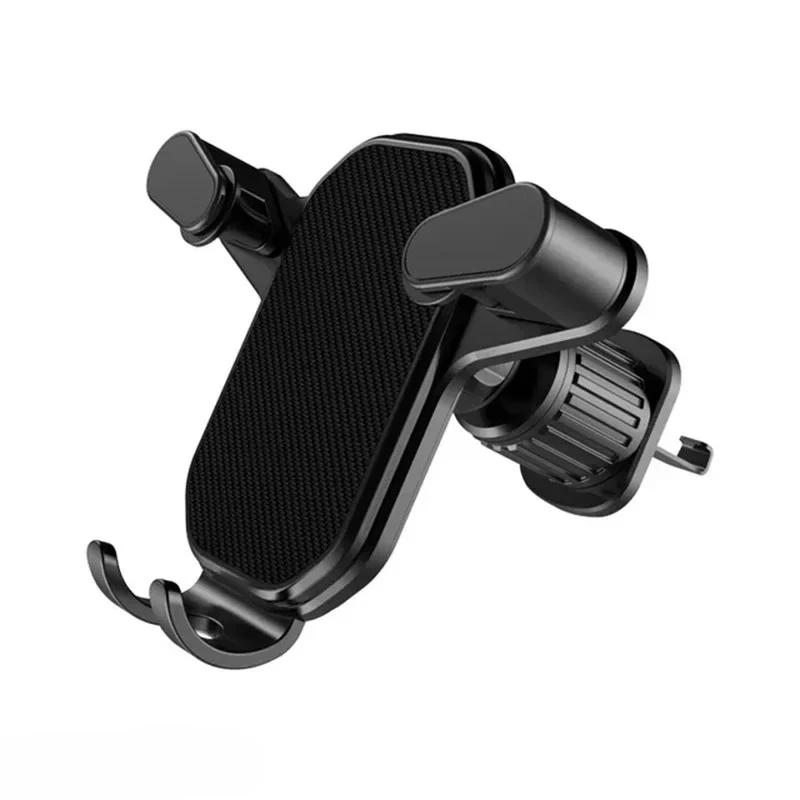 Smart Car Air Vent Phone Holder – 360° Swivel Hook Mount, One-Hand Operation, Anti-Shake Design for All Mobile Devices