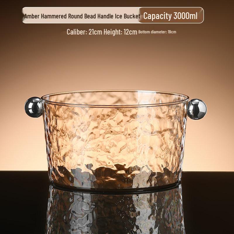 Acrylic Ice Bucket for Bars and Home - Small Beer Barrel Storage Container