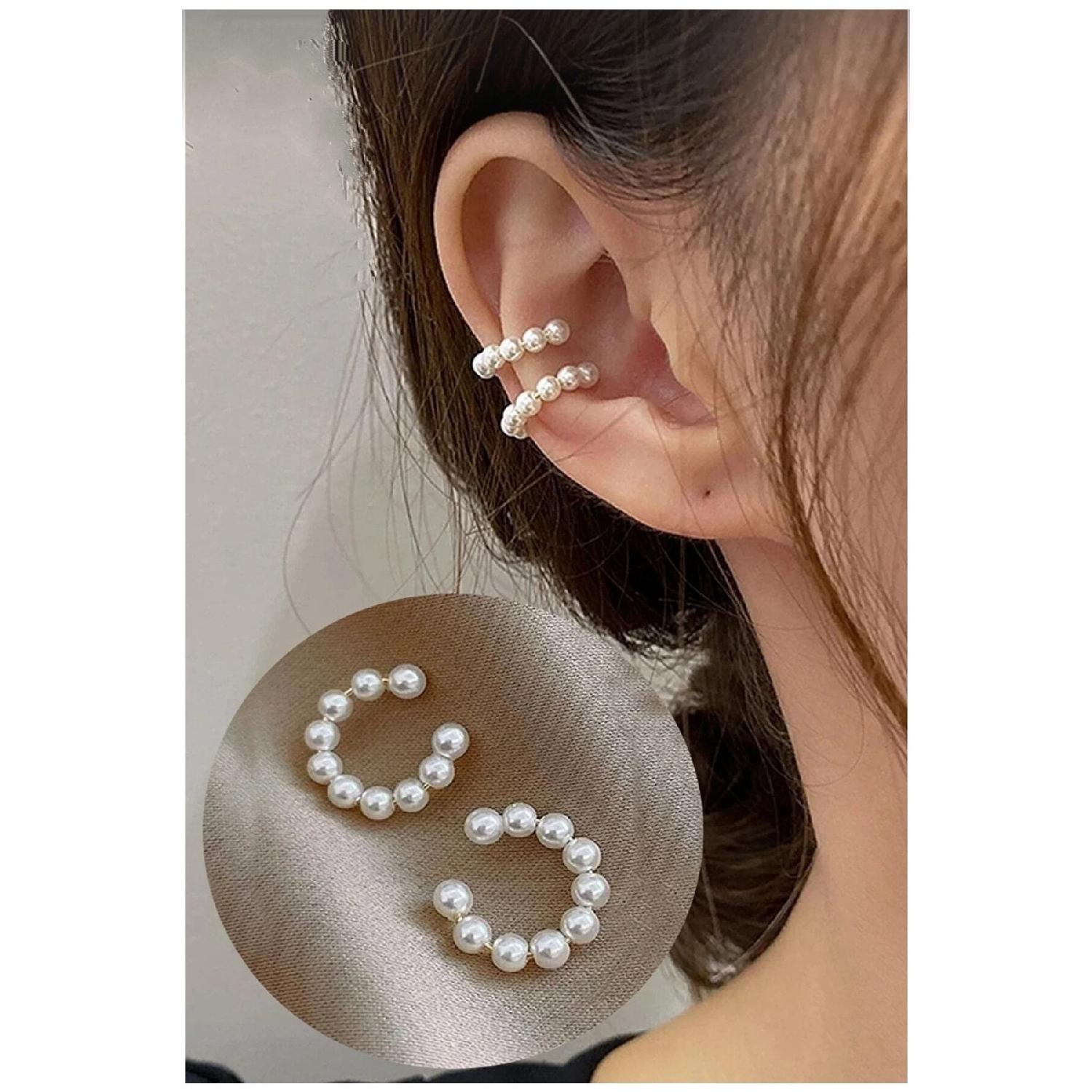 

Женские серьги из хряща из двух частей с жемчугом