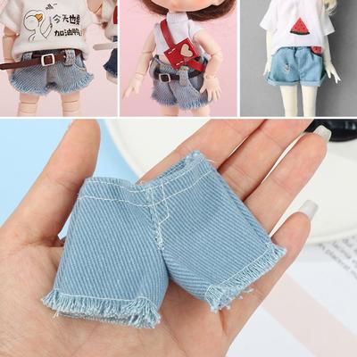 Casual Wears 1/6 BJD Dolls Floral Jeans Dolls Trousers Leather Pants Shorts Clothes Accessories