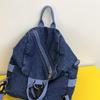 Denim Backpack Women's Casual Mini Backpack with Front Zip Pocket Adjustable Shoulder Straps Fashion School Bag