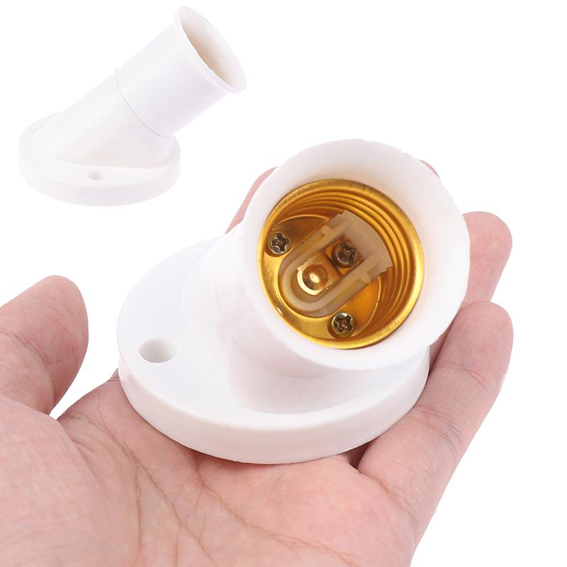 Screw Lamp Base Diagonal Screw Port Lamp Holder Socke Base Light Bulb 45 Degree E27 Socket Holder Adapter