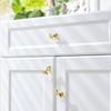 Thick Brass Bow Shape Cabinets Knobs for Cabinet Drawer Cupboard Pulls Handle Perfect Decor Furniture Accessories 2 Pieces Gold