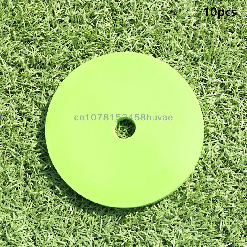 10 Pcs Soccer Flat Cones Marker Disc With Holes Landmark Pad Football Basketball Training Aids Sports Training Equipment