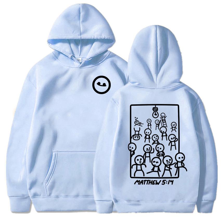 5:14 Gospel of Matthew Christian Jesus Hoodies Winter Warm Fleece Hooded Sweatshirts Long Sleeve Loose Pocket Pullover Unisex