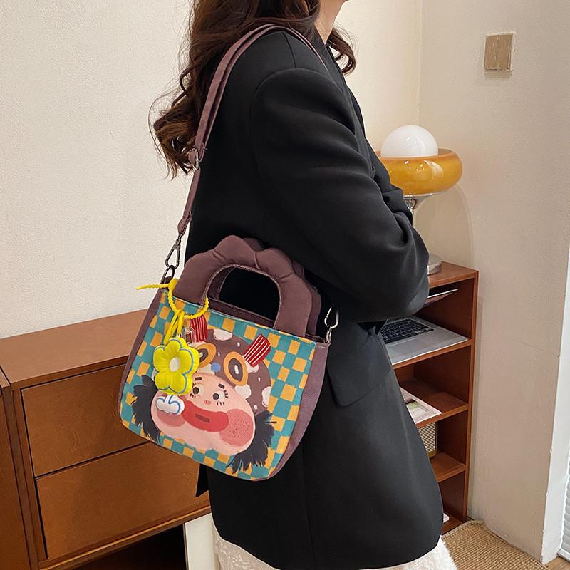 Large Capacity Graffiti Illustration Bag Personalized Handbag Bag Crossbody