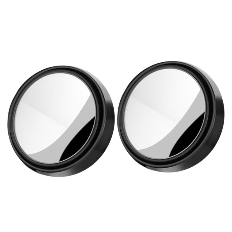 2 stk Rund ramme Konveks blindsone speil Sikkerhet Kjøring Vidvinkel 360 grader Justerbar Klart bakspeil Bil