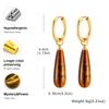 Fashion Crystal Drop Earrings for Women Natural Stone Waterdrop Long Pendant Earring Hypoallergenic Stainless Steel Boho Jewelry