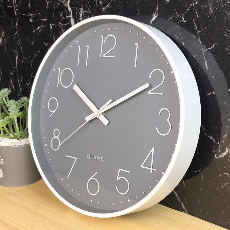 30cm Quartz Silent Wall Clock for Living Room - Creative, Wall-Mounted Design