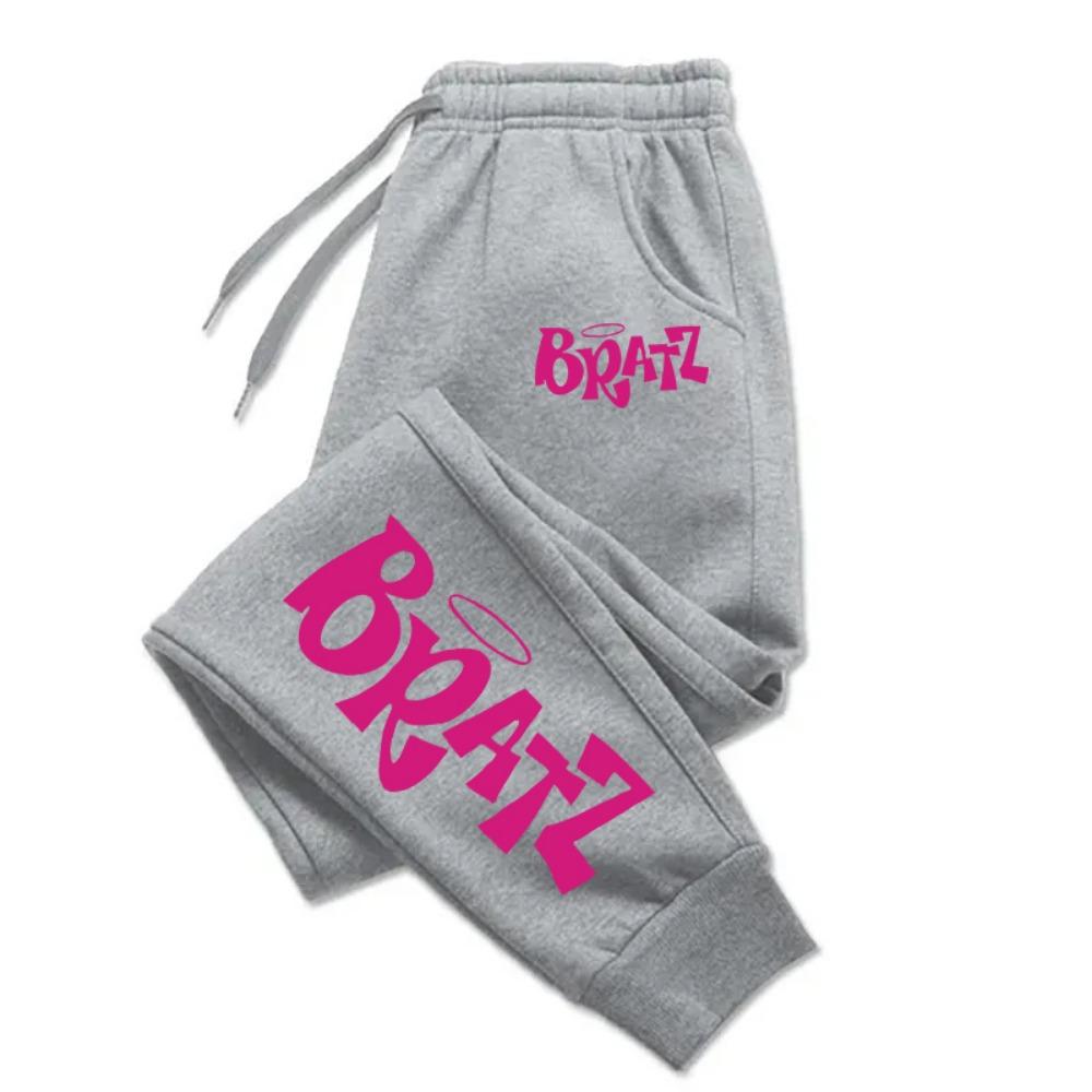 

Розовые женские брюки в стиле кэжуал, с принтом букв, универсальные, модные хип-хоп брюки с карманами на шнурке, спортивные штаны для женщин XXL