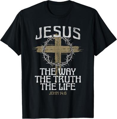 Jezus De Weg De Waarheid Het Leven Bijbelvers Christelijk Kruis T-shirt Unisex T-shirt