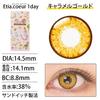 Etia Cool One Day - 23 colors available [6 lenses per box] Jewel-colored 2D color contact lenses in gold, yellow, and caramel gold -8.00