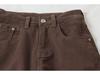 Coffee-Colored High Waist Harem Jeans - Slimming, Elastic, Versatile for Spring & Autumn 2026
