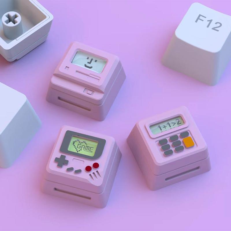 K-04 Keyboard Keycaps 3In1 For Mechanical Classic Retro Cute Transparent Key Cap Suit Cute Button Personalized Keycaps