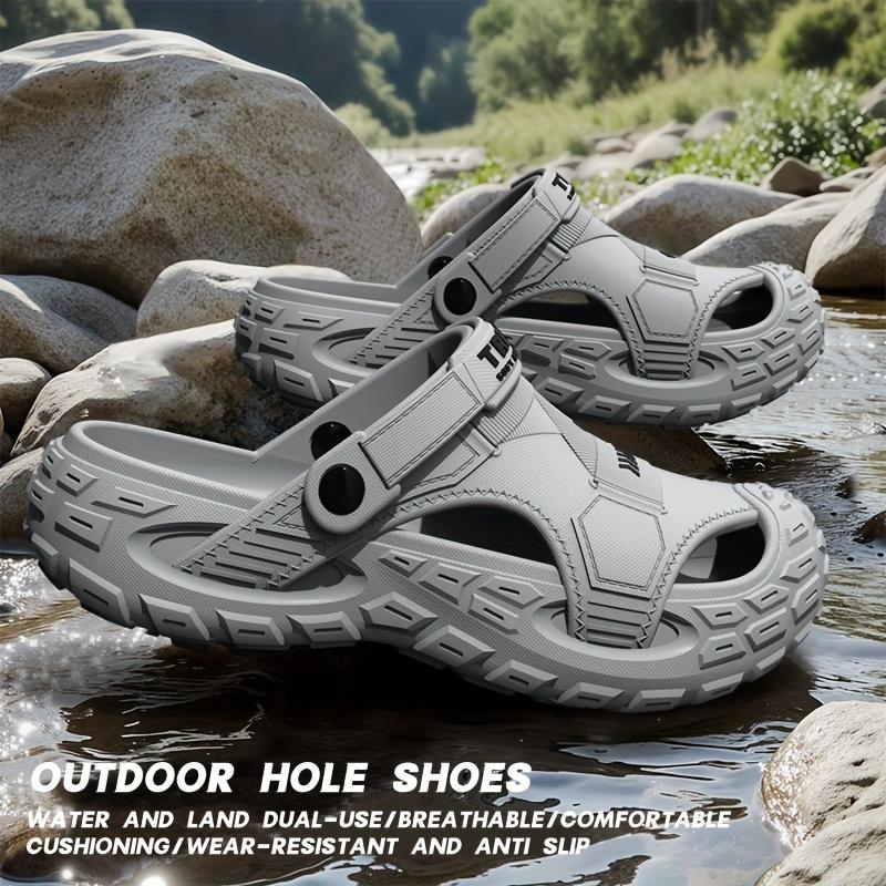 Men'S Outdoor EVA Hole Shoes Slip-On, Anti-Slip, All-Season Comfortable Sandals for Beach, Poolside, Office & Casual Wear