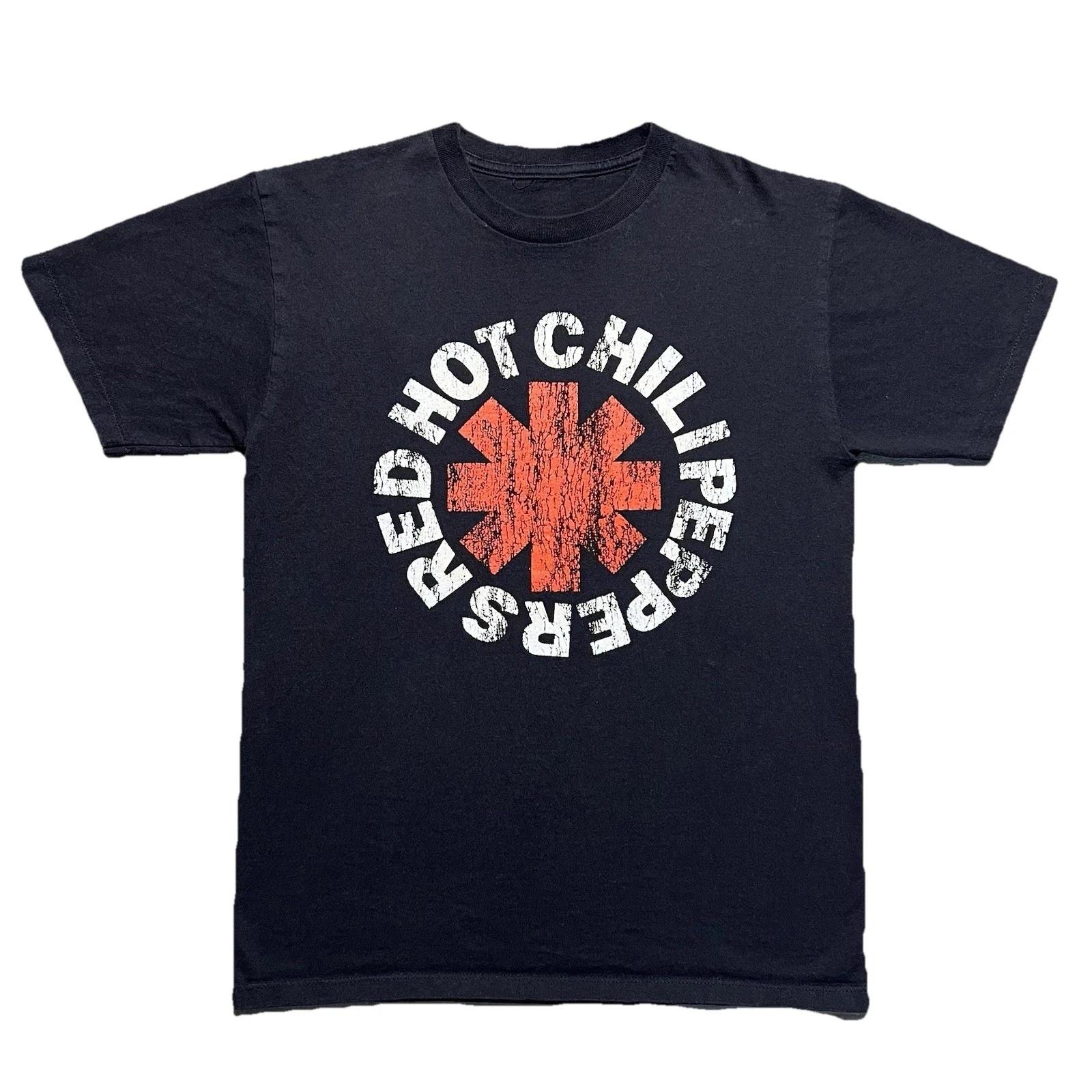 Vintage Red Hot Chili Peppers Logo Graphic T Shirt Mens Medium Black Band Tee 4XL