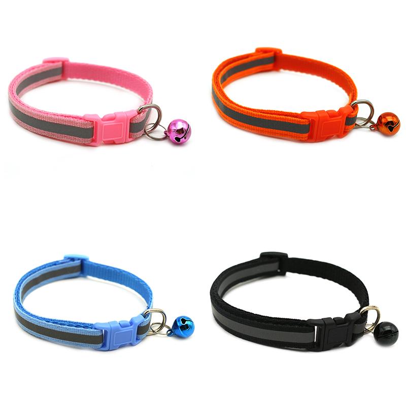 Nylon Reflective Personalized Dog Collars Custom Pet Puppy Cat Id Collar Tag