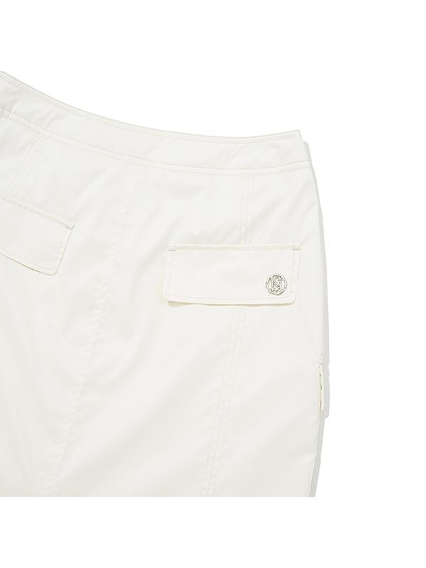 Kirsh Collection Soft Velvet Woven Long Skirt [White]
