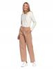 Women's High-Waisted Insulated Sweatpants 100% Cotton MORAJ M BEIGE
