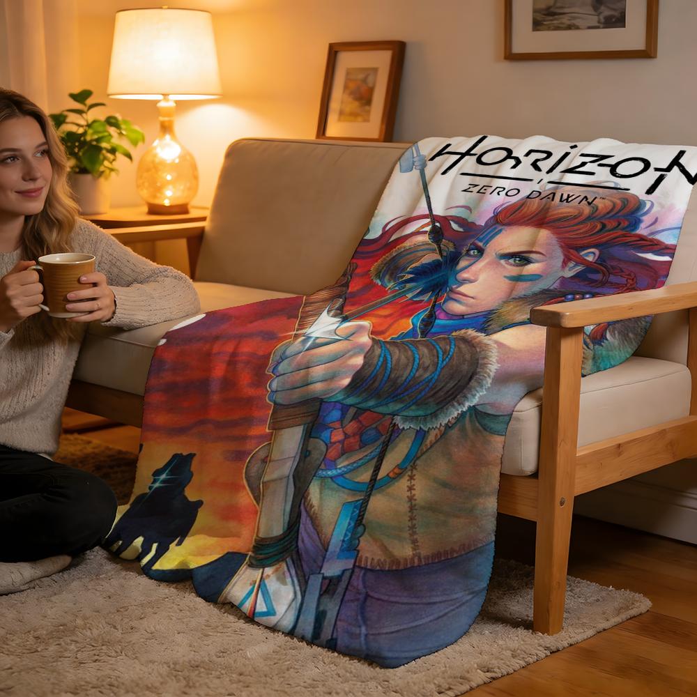 

Horizon Zero Dawn Throw High-Density Short Plush Blanket Soft For Sofa Air-Con Room. 75cmx90cm