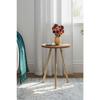 Round Side Coffee Table Single Nesting Coffee Table With Wooden Legs