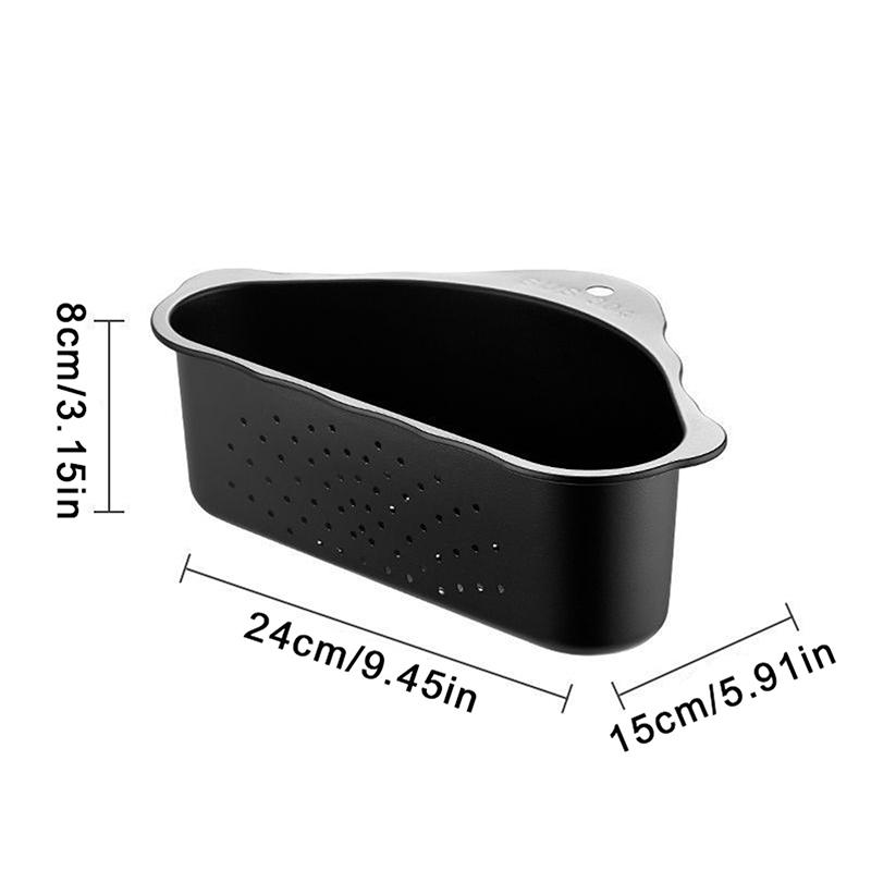 304 Edelstahl Eckspüle Sieb Abflusskorb Küchenhelfer Racks Halter Aufbewahrungsorganizer Gemüseabtropfer