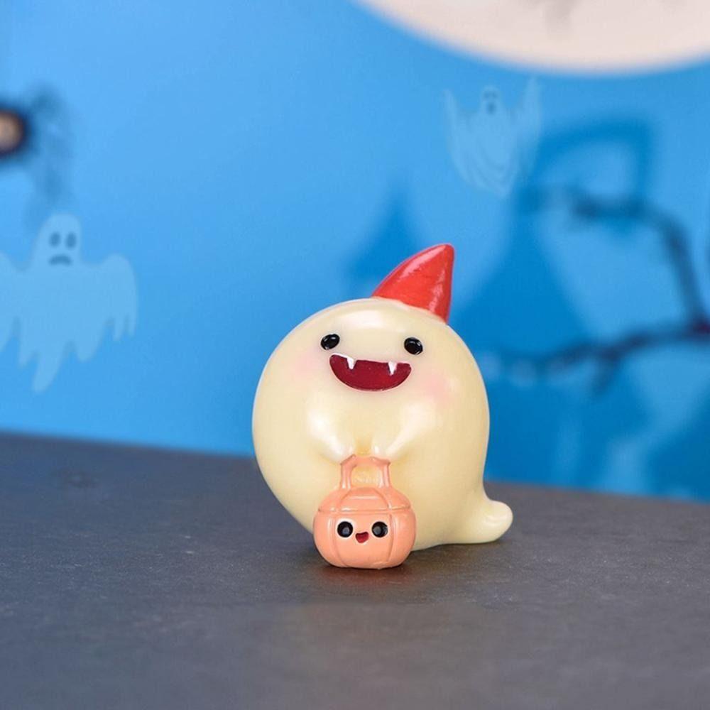Resin Craft Halloween Small Ornament Cute Pumpkin Statue Halloween Figurine  Fairy Accessory
