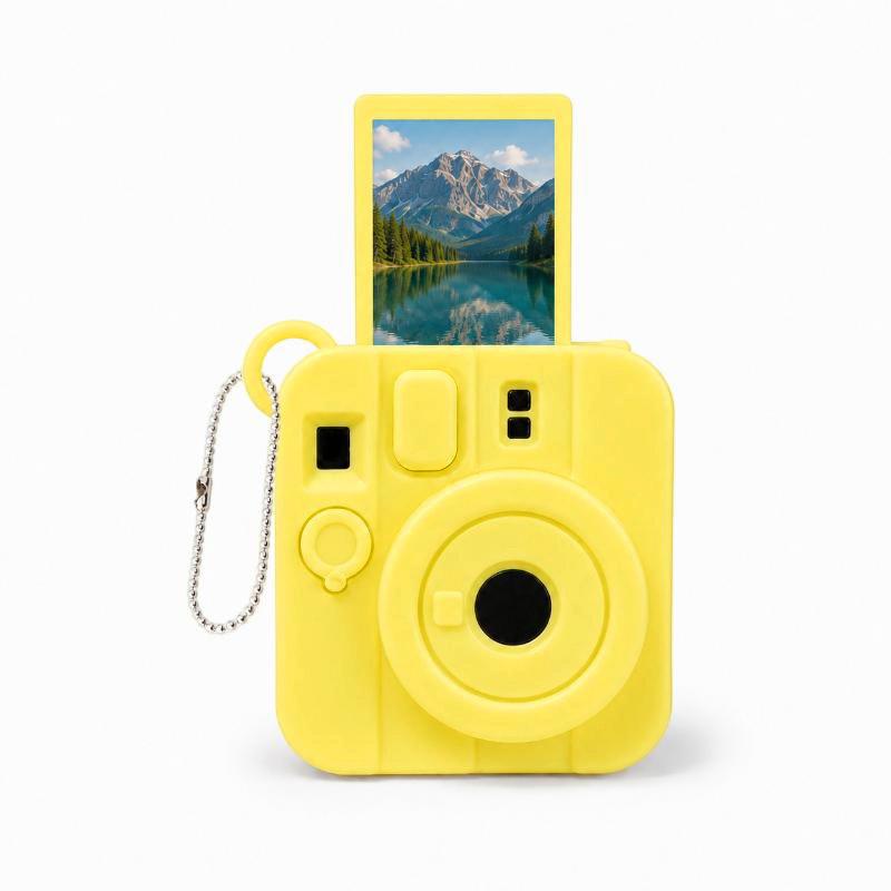 3D Printed Mini Instant Camera Keychain with Functional Photo Slot Fashion Bag Accessory for Wedding Party Favor Gifts