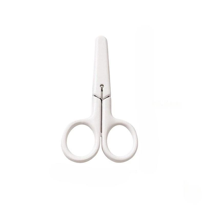 Safety Mini Cartoon Round Head Safety Hand-cut Scissors with Protective Cover Paper Cutters School Stationery for Handmade Paper